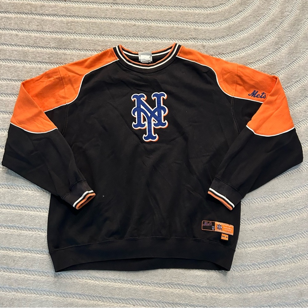 Vintage Y2K Lee Sports New York Mets Baseball MLB Crewneck Sweatshirt - L